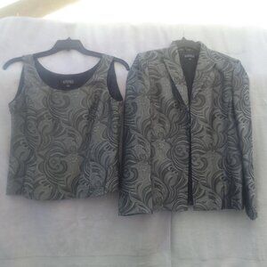 bundle sunglasses&Kasper classic quality professional blazer vest set NWT